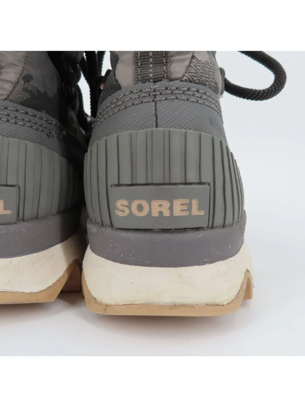 Sorel Women 8.5 Kinetic Lace up Boot Quarry Gray NL3101-052 Winter Waterproof